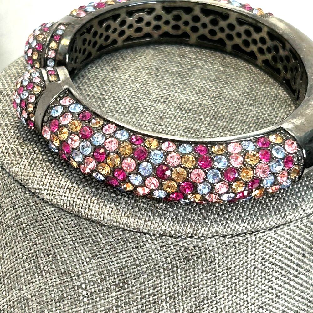 Vintage Joan Boyce‎ Multicolor Rhinestone Bracelet
